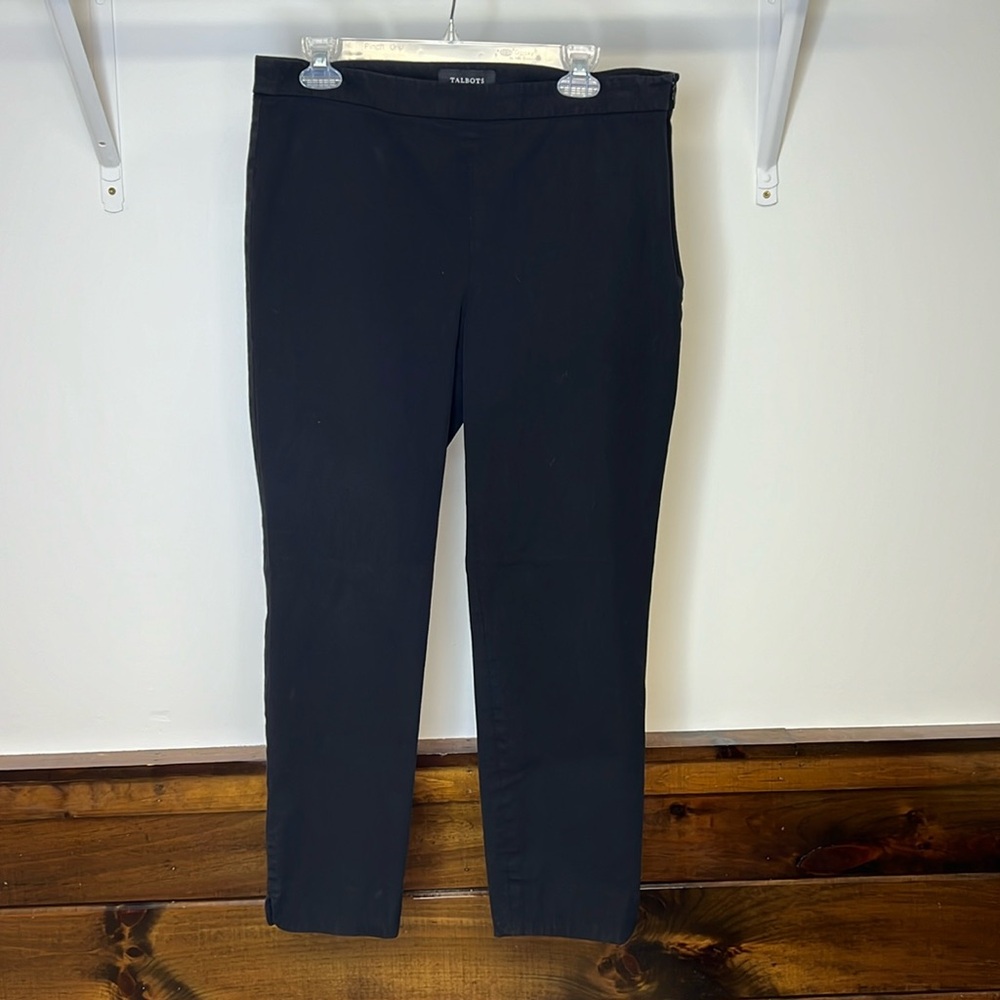 Talbots Chatham Ankle Black Pants- 12